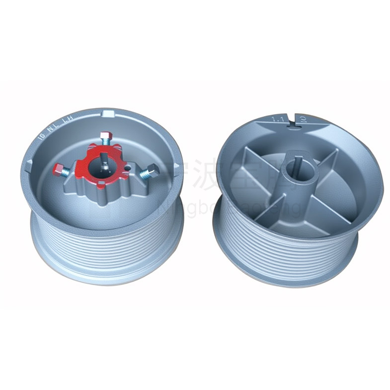 Cable drum for 18 foot high door in manufacturing facility